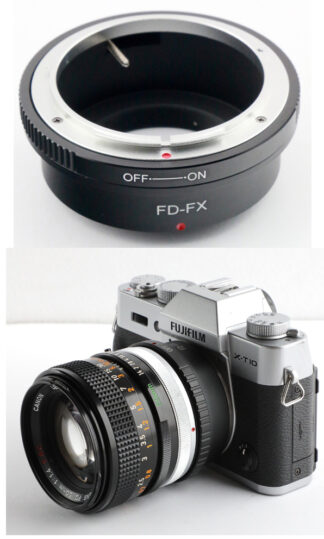 富士 機身 使用 Canon FD  鏡頭轉接環