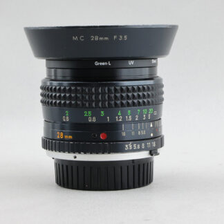 美樂達 MC 28mm f3.5 #163xx +原廠遮光罩