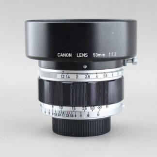 Canon 50mm f1.2 L39螺牙 #xxx357 + 原廠遮光罩