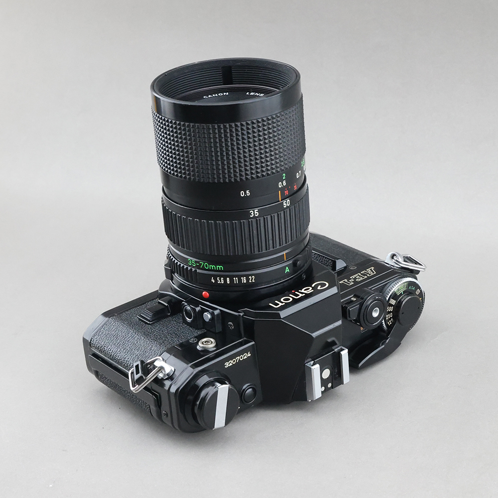 黑色Canon AE-1 #xx024 + FD 35-70mm F4